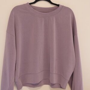 Lululemon Softstreme Perfectly Oversized Cropped Crew - Lavender